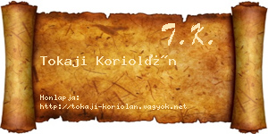 Tokaji Koriolán névjegykártya